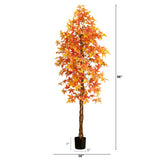 8' Autumn Deluxe Maple Artificial Fall Tree