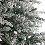 8.5’ Slim Flocked Nova Scotia Spruce Artificial Christmas Tree
