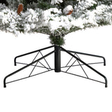 9' Flocked White River Mountain Pine Christmas Tree with Pinecones and 650 Clear LED Lights