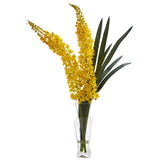 Fox Tail Artificial Arrangement in Glass Vase