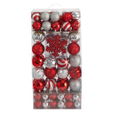 Holiday Deluxe Shatterproof, 81 Count Christmas Tree Ornament Box Set, Re-Useable Container