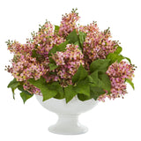Lilac Artificial Arrangement in White Vase