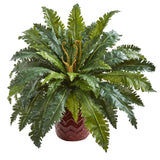 Marginatum Artificial Plant in Red Planter