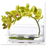 Phalaenopsis Orchid Artificial Arrangement in Glass Vase