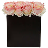 Roses Arrangement in Black Vase