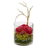 Roses & Hydrangeas Artificial Arrangement