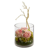 Roses & Hydrangeas Artificial Arrangement