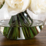 Wedding Collection 15" Artificial Peony Arrangement in Glass Vase