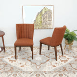 Elmwood Orange Fabric Dining Chair (Set Of 2)