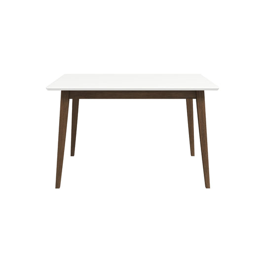 Levi Modern Style Solid Wood Rectangular White Top Dining Table 47"