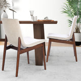Ravel Beige Fabric Dining Chair Set of 2