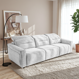 Falmouth Light Grey Fabric Power Slider Sofa