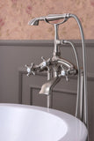 Suni 3-Handle Claw Foot Tub Faucet with Hand Shower