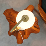 Auris White Globe Lampshade Table Lamp with Marble Base