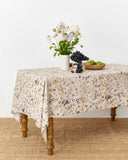 Autumn forest print linen tablecloth
