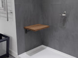 Goreme 16.93 in. Teak Wall Mounted Folding Shower Seat