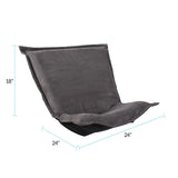 Puff Chair Cover Pana Charcoal/Natural -Cover Only