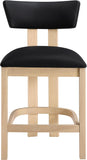Lavrin - Vegan Leather Counter Stool (Set of 2) - Natural Base