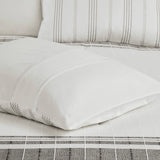 Modern Farmhouse Comforter/Duvet Cover Set, White Grey