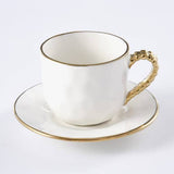 Golden Salerno Porcelain Espresso Cup & Saucer