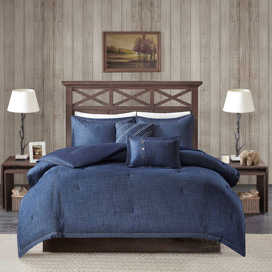 Denim Blue 5-Piece Comforter Set
