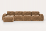 MYLO 140" 4-Seater Sofa with 1 Ottoman