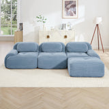 MIA 117'' 3-Seater Sofa with 1 Ottoman