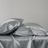 Luxury Satin 6-Piece Sheet Set, Dark Grey