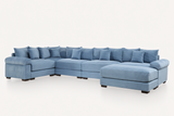 DESEO 155" Sectional Sofa with Ottoman