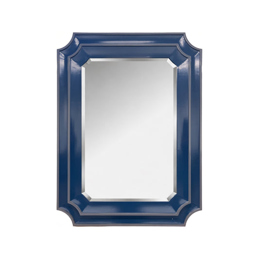 Ethan Scalloped Mirror Navy
