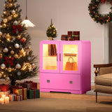 27'' Tall Display Cabinet with Acrylic Doors and Led Lights