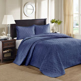 Antimicrobial Cottage Embroidered 3-Piece Bedspread Set