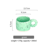 300ml Ring Handle Ceramic Coffee Tea Mug