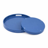 Saint Tropez Round Tray Set of 2 - Classic Navy