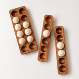 Wooden Egg Storage Tray Natural Acacia Holder