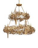 Aviary Gold Two-Tier Chandelier
