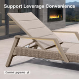 PURPLE LEAF Sanori Outdoor Chair Chaise Lounge Sun Lounges Aluminum Poolside Adjustable Reclining Patio Set of 2