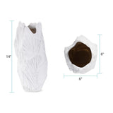 Abstract Elm Tall Vase in White