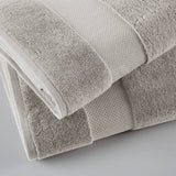 Turkish Cotton 6-Piece Bathroom Towel Set, Light Grey