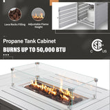 54” Fire Pit Table, Outdoor Patio Propane Fire Pit Table