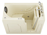 Coupe Premier 53 - 60 in x 28 in. Right Drain Air Jetted Walk-in Tub in Biscuit