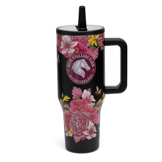 Blue Stallion Floral Bouquet Tumbler 40oz
