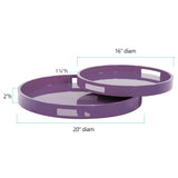 Saint Tropez Round Tray Set of 2 - Cherry