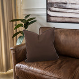 20 x 20 Outdoor Pillow with Dec Cord- Seascape Chocolate- Poly Insert