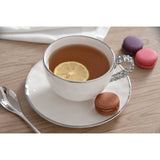 Salerno White Porcelain Teacup & Saucer Set