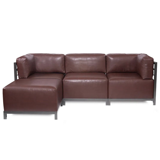 Axis 4pc Sectional Avanti Pecan Titanium Frame