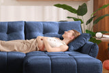 CHARLOTTE 78" 2-Seater Sofa with 1 Ottoman