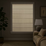 Matte Solid Room Darkening Cordless Roman Blind, Ivory