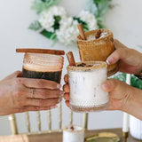 10 oz Rose Gold Hobnail Beaded Glasses Set of 6