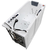 FULLY LOADED Walk-in Bathtub with Air Jets and Whirlpool Massage Jets Hot Tub | Quick Fill Waterfall Tub Filler with 6 Setting Handheld Shower Sprayer | Including Aromatherapy, LED Lights, V-Shaped Back Jets, and Auto Drain